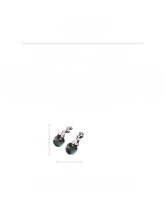 Macro view of teardrop earrings featuring 3.8g weight and 2.5cm size specifications