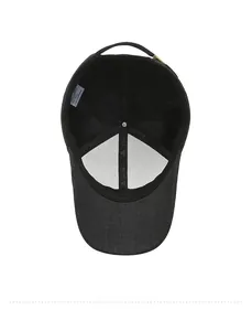 Close-up of baseball cap interior showing RZG HAT logo tape and reinforced seams