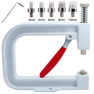 Manual pearl setting machine with red handle and 4mm to 10mm interchangeable molds