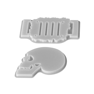 Halloween Totenkopf Silikonform Set für DIY Untersetzer und Harzguss Bastelarbeiten