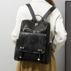 Mochila De Cuir PU Vintage Gran Capacidad Impermeable Viaje Para Mujeres Retro Moda Ocio Escuela Bolso