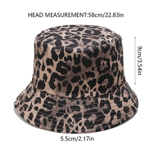 Guida dettagliata alle taglie per cappello pescatore leopardato con circonferenza 58cm