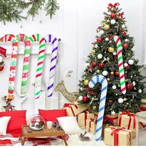 Inflatable Christmas candy cane decorations for outdoor garden holiday yard ornaments