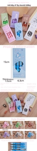 Detailed size specifications for retractable gel pens with soft sponge grip handles