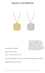 Detailed specs of S925 silver leaf pendant necklace with dimensions and weight info