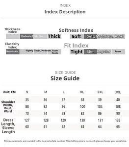 Size chart for the vintage printed wrap dress with detailed measurements from S to 3XL