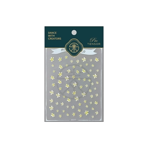 Minimalistische Plumeria Nagelsticker KX477 mit weiß-gelben Blumenmustern für Nägel
