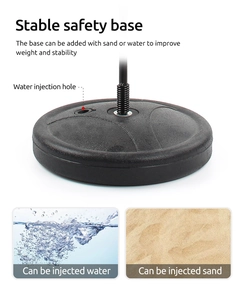 Detail of stable safety base for inflatable boxing ball with water and sand filling options