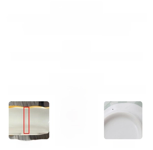 Detail showing ceramic bowl craft characteristics like pinholes and glaze texture