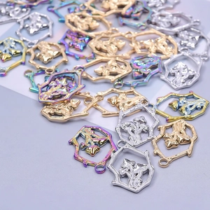 DIY mushroom pendants in gold, silver, and rainbow finishes for necklace jewelry making