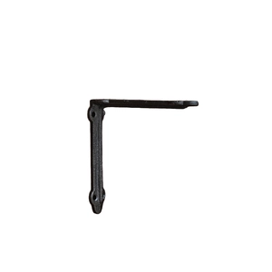 European vintage heavy duty cast iron shelf bracket in rustic industrial brown finish
