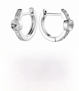 Dimensioni dettagliate dei componenti per orecchini in argento con zirconi da 4mm