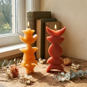 Stampi in silicone per candele profumate a forma di stella e luna per creazioni fai-da-te