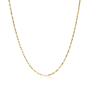 Sparkling 18k gold plated titanium steel O-chain necklace in minimalist thin link design