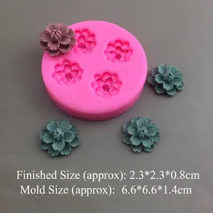Pink 10-cavity cherry blossom silicone mold for DIY cake decorating and resin craft art