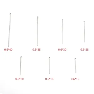 Stainless steel T-pins for jewelry making in various sizes from 16mm up to 40mm long