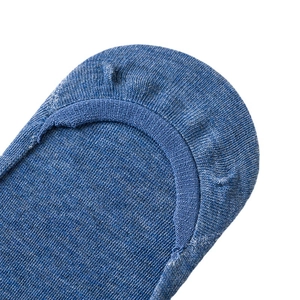 Damen Füßlinge aus blauer Baumwolle mit Mesh, Silikon-Antirutsch und atmungsaktivem Strick