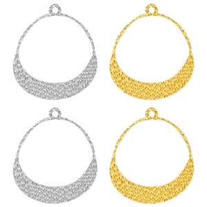 Hammered Texture Crescent Pendant 304 Stainless Steel Niche Fashion Jewelry For Women Simple Titanium Steel