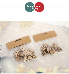 Macro view of assorted laser-cut wooden Christmas ornaments with festive cutout patterns