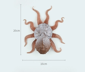 Top view of a realistic octopus squeeze toy showing detailed texture and 20cm x 16cm size