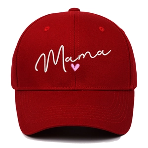 Baseball Cap Cotton Mama Letter Embroidery Heart Adjustable Sun Protection Outdoor Casual Sport Hat For Women Mom Gift