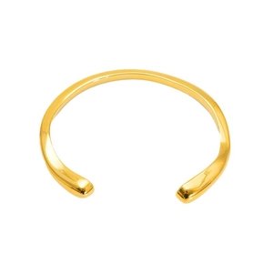 Bracciale rigido aperto irregolare minimalista con finitura placcata oro 18K