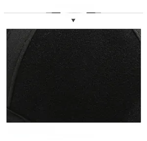 Detail view of the black thermal fabric texture and stitching on the men winter baseball cap