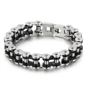 Herren Edelstahl Fahrradkette Armband Punk Industrie Motorrad Link Schmuck Für Biker Robustes Metallarmband