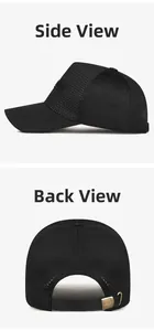 Vue détaillée de la casquette en maille respirante avec boucle en métal et profil
