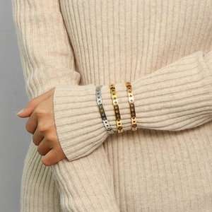 Elegant 18K gold plated hollow star cuff bracelet set in silver gold and rose gold finish