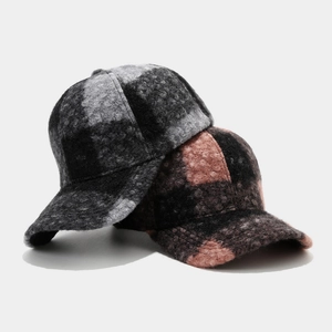Casquettes de baseball classiques à carreaux pour hommes et femmes en tissu thermique