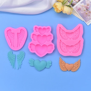 Angel Heart Wings Silicone Mold For Fondant Cake Decoration DIY Handmade Baking Tool Romantic Wings Heart Shaped