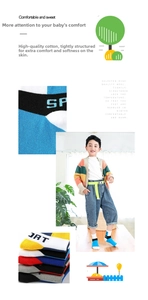 Details bunter Baumwoll-Sportsocken für Kinder mit Rippbündchen und farbigen Blöcken