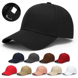 Cotton Baseball Cap Solid Color Adjustable Metal Buckle Sport Sun Hat Men Women Casual Outdoor Breathable Curved Brim