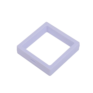 Square light purple PE film floating jewelry box for earrings and necklaces display