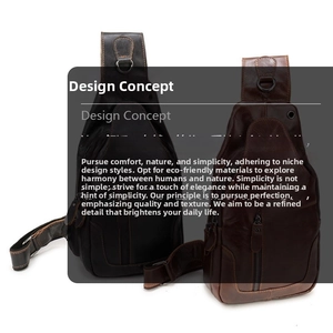 Detailed comparison of vintage leather chest bags in classic black and deep brown finishes