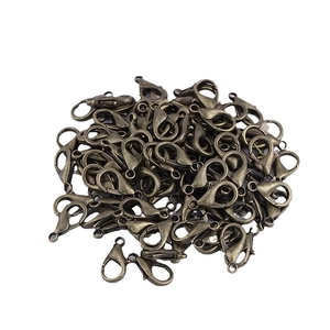 Bulk set of vintage bronze lobster clasps for DIY jewelry necklace and bracelet making