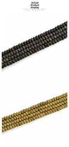 Macro shot of 5x8mm lava rock beads and geode agate spheres in a multi-layered tile display