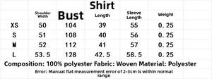 Guide des tailles détaillé pour chemise courte polo femme avec mesures en centimètres