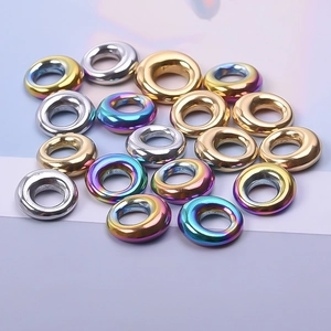 304 stainless steel hollow geometric circle pendants for DIY jewelry in gold silver rainbow