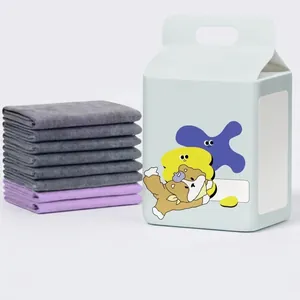 Alèses pour animaux au charbon de bambou avec parfum jasmin et bandes adhésives