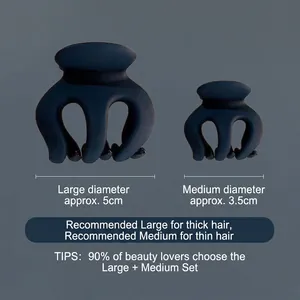 Matte Hair Claw Clips Small Acrylic Frosted Hairpin High Ponytail Holder Elegant Daily Headwear For Women