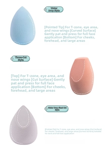 Detailed guide on using different makeup sponge shapes for foundation and concealer