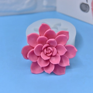 3D lotus succulent silicone mold for DIY soap fondant and candle making crafts
