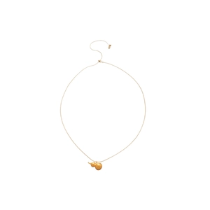 Collana minimalista moderna con ciondolo a forma di zucca Wulu in oro opaco da donna