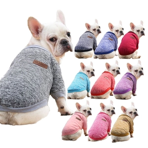 Colorful knitted pet sweater for small dogs and cats in various vibrant color options