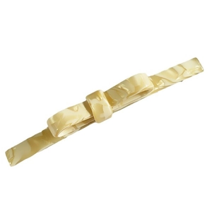 French style marble pattern acetate bow hair clip in cream white for elegant women hairstyles