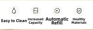 Features of automatic pet feeder: easy cleaning, large capacity, and auto refill system