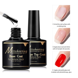 Macro de vernis UV LED 7,5ml avec base et finition montrant la texture du liquide