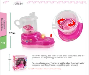Kids toy juicer detail showing electric rotation and light effects in pink color